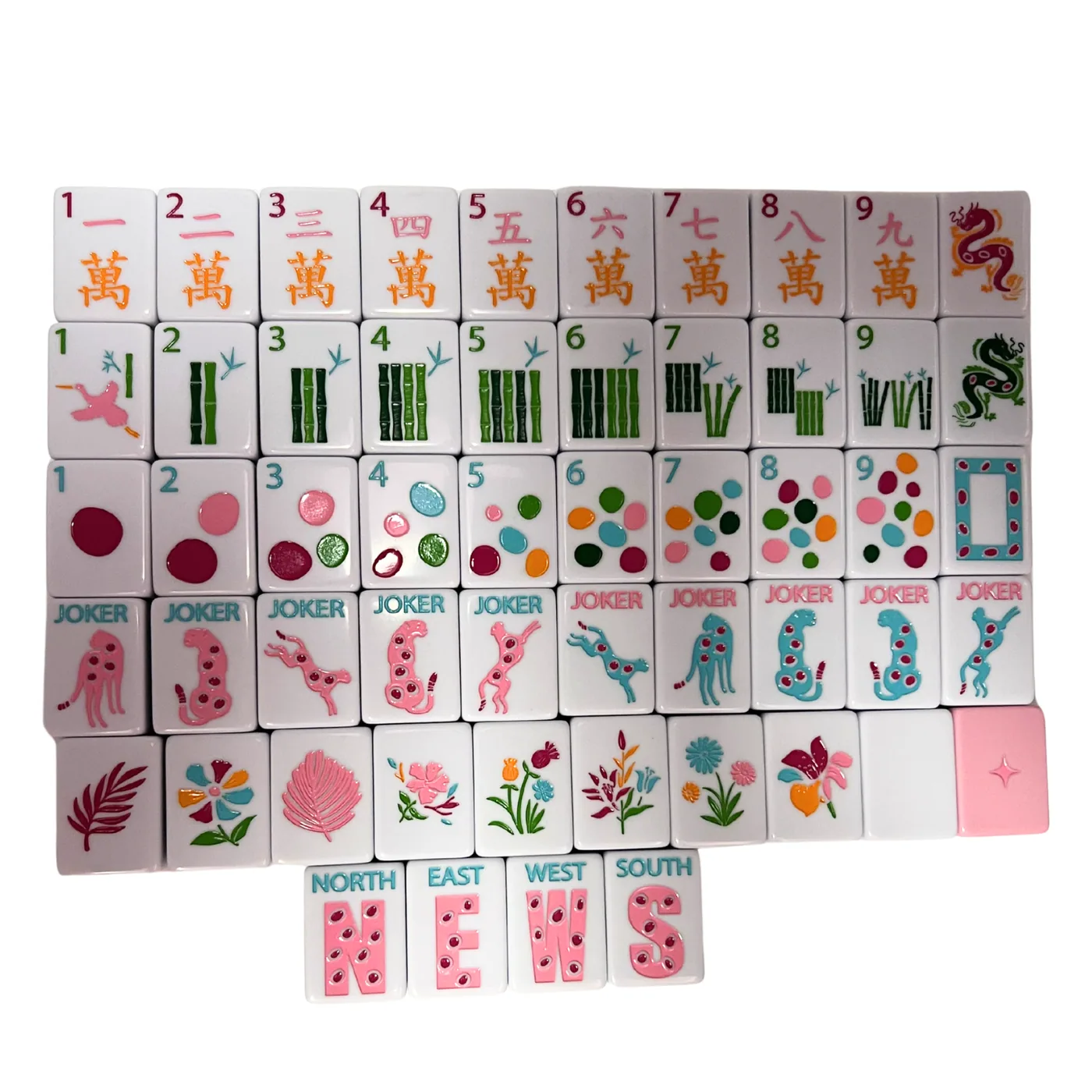 XL Mega Springtime Safari Tiles - Petal Pink
