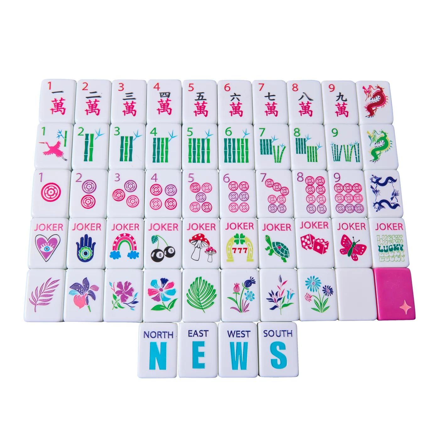 XL Mega Lucky Charms Tiles - Hottie Pink