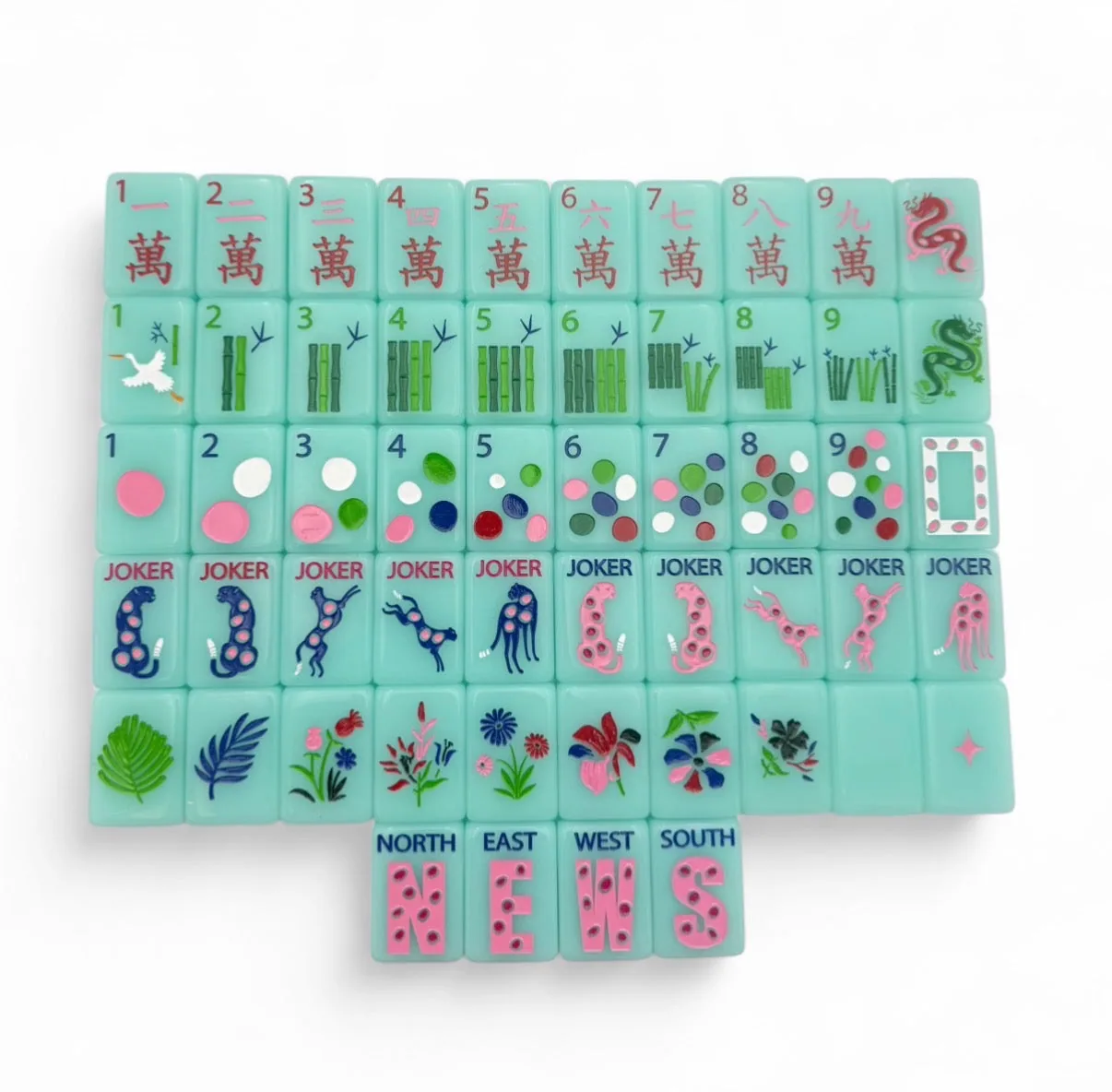 Springtime Safari Tiles - Sky Blue