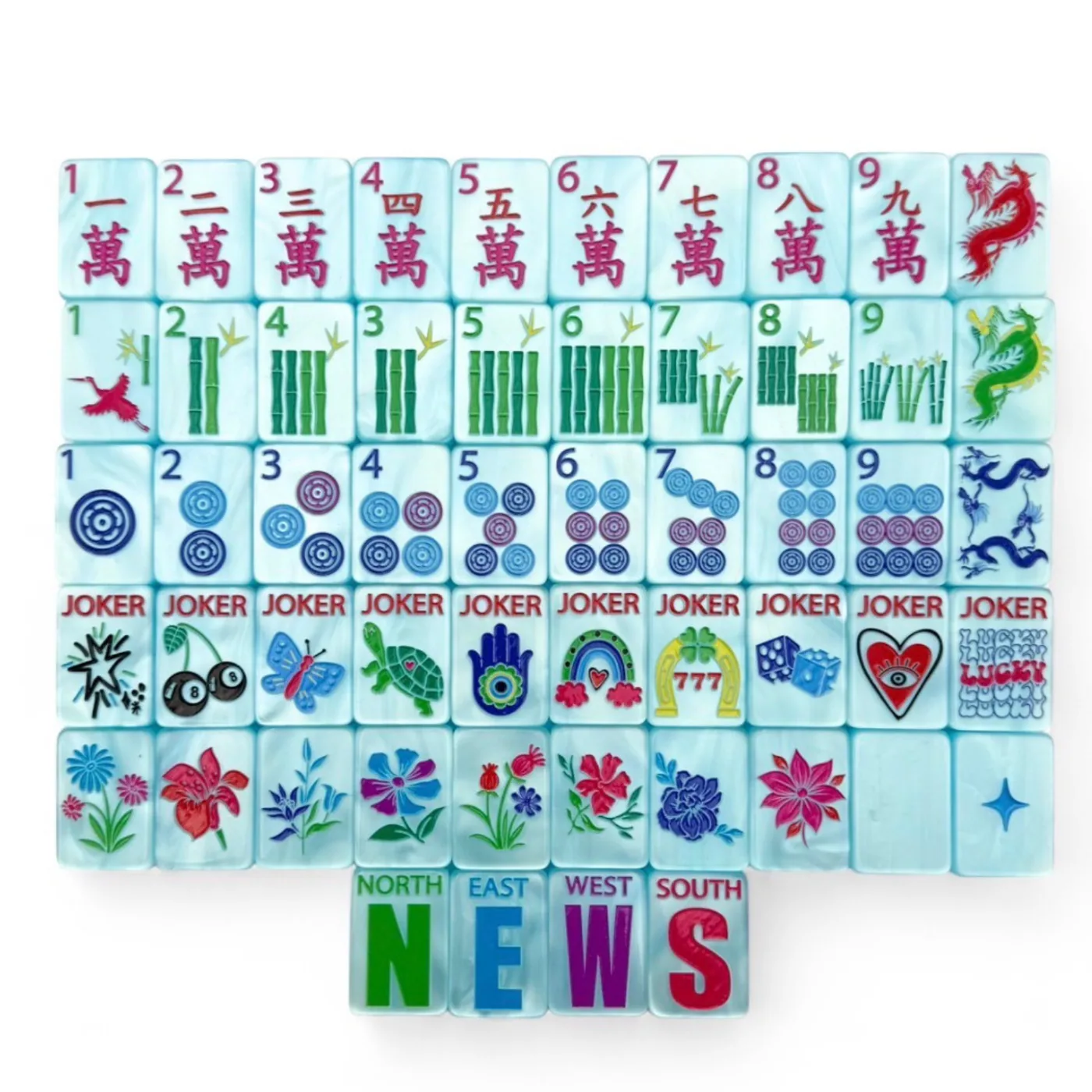 Lucky Charms Tiles - Hamptons Pearl Blue