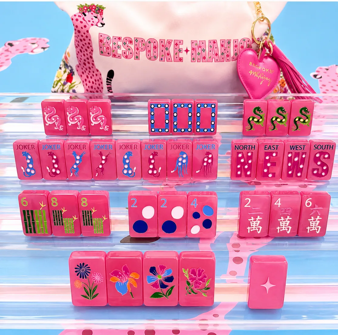 Springtime Safari Tiles - Wild Pink Pearl