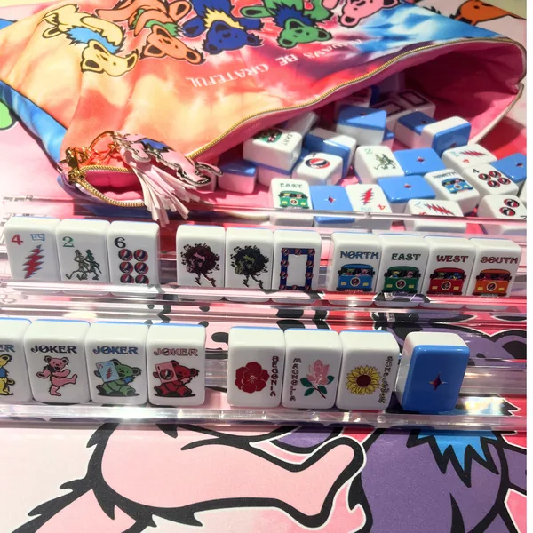 Grateful Dead x Bespoke Mahjong XL Mega Tiles - Stealie Blue