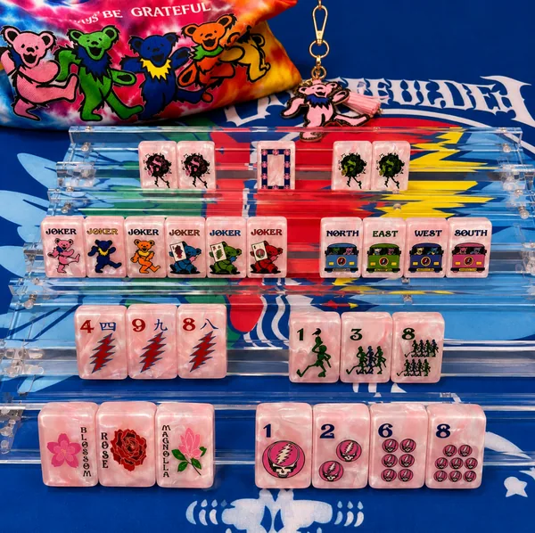 Grateful Dead x Bespoke Mahjong Tiles - Rose Pink Tie Dye Pearl