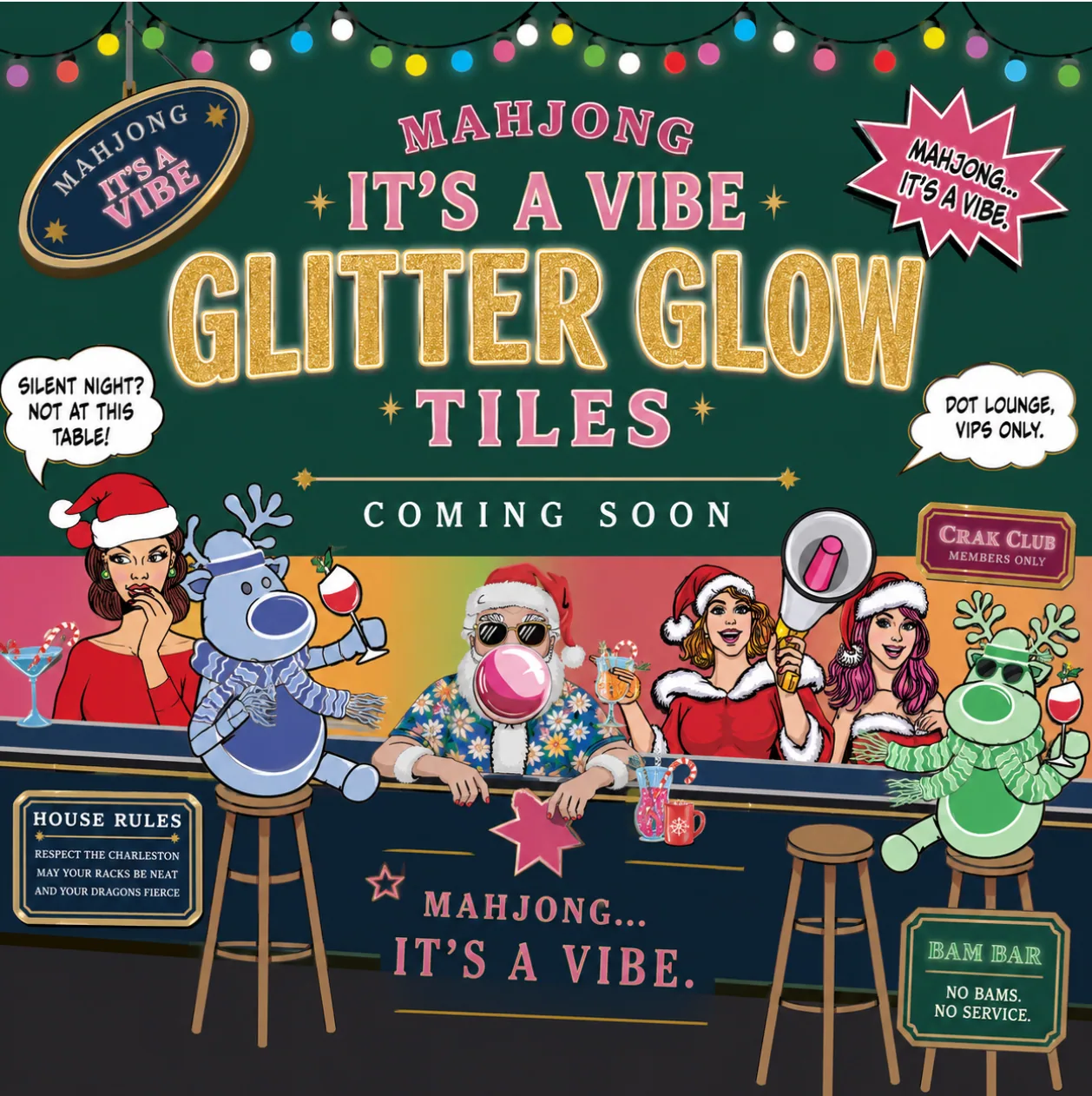 Mahjong It's a Vibe - GLITTER GLOW TILES