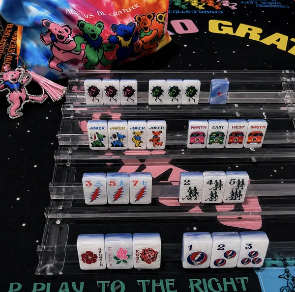 Grateful Dead x Bespoke Mahjong - STEALIE BLUE TIE DYE PEARL