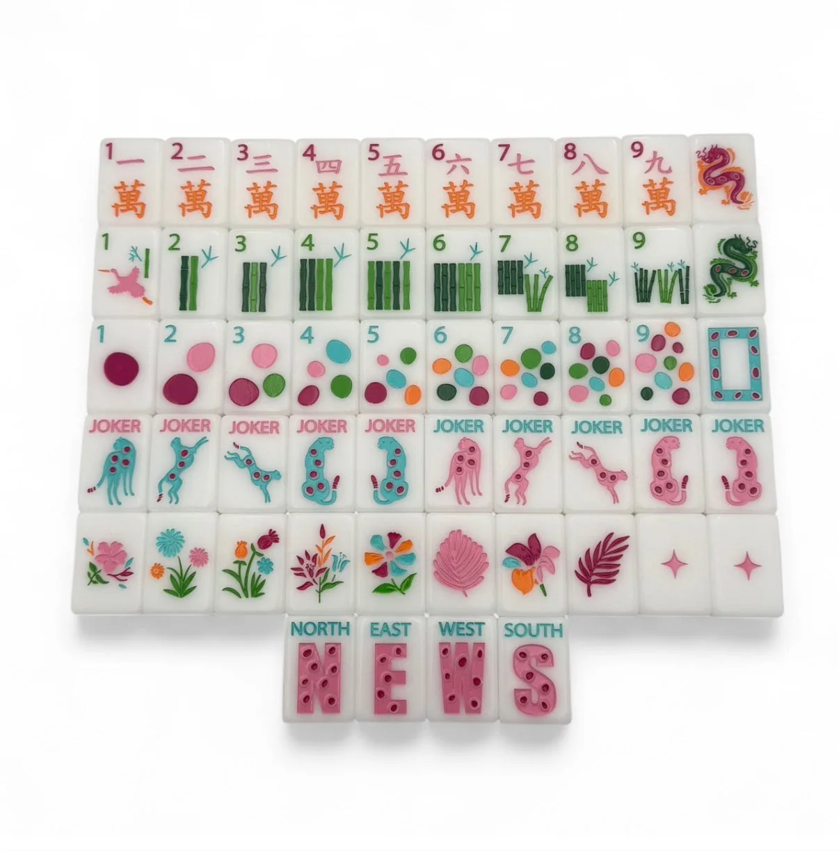 Springtime Safari Tiles - Bright White