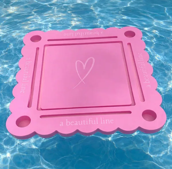 Pink Floating Pool Mat