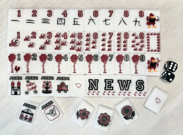 The Cocky Line Mahjong Tiles