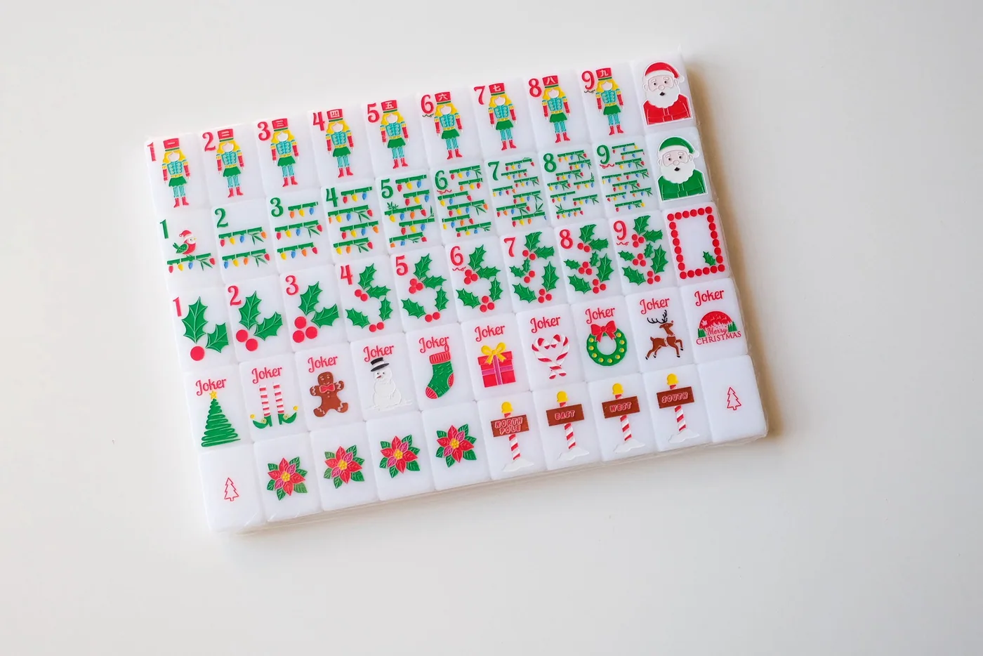 The Christmas Line Mahjong Tiles