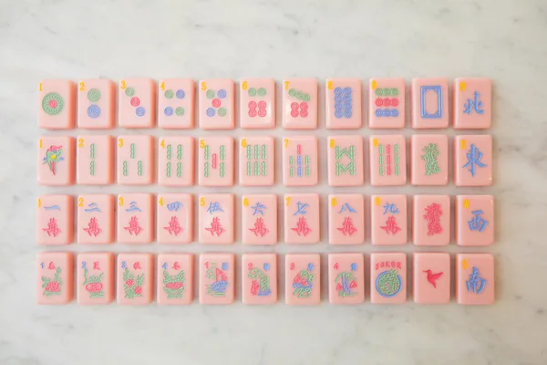 Sparrow Series American Mahjong Tile Set in Sunrise Pink