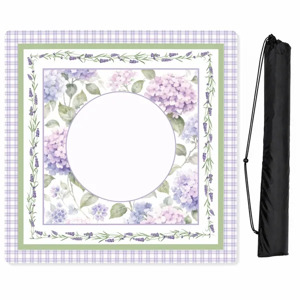 Purple Secret Garden Collection Mahjong Mat for Table