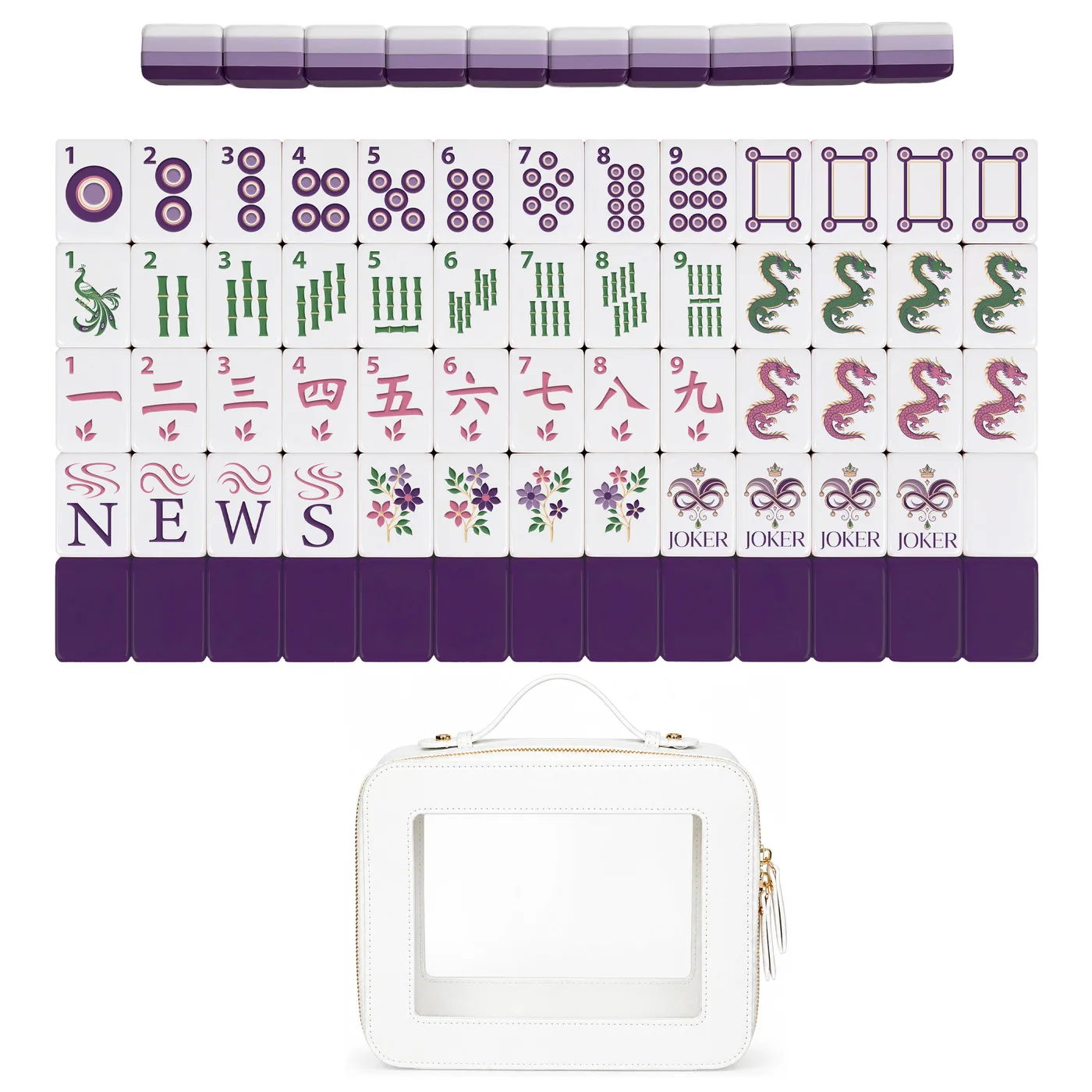 Purple Classic Collection American Mahjong Tile Set (160pc)