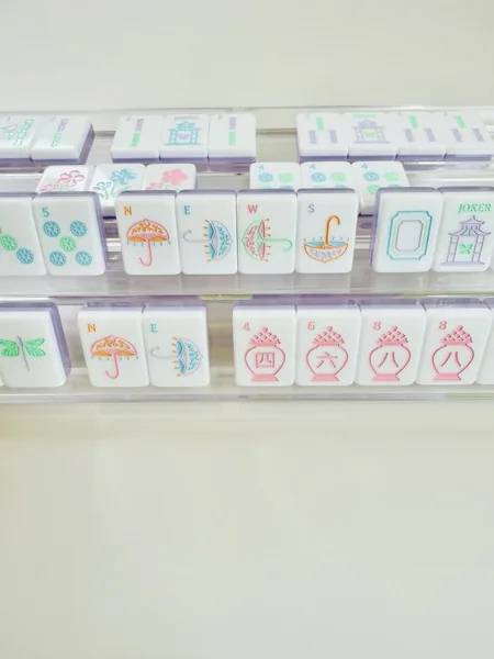 Clear Acrylic Double Mahjong Racks with Magnetic Pushers (Set of 2)