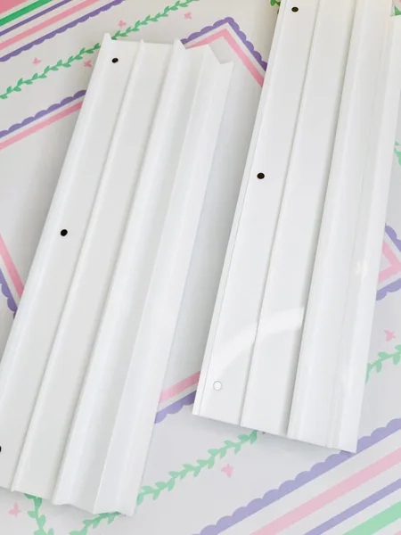 White Acrylic Double Mahjong Racks with Magnetic Pushers (Set of 2)