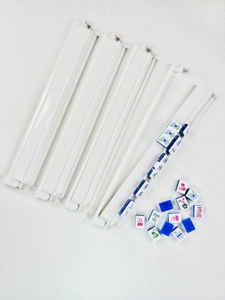 White Acrylic Mahjong Racks - Set of 4