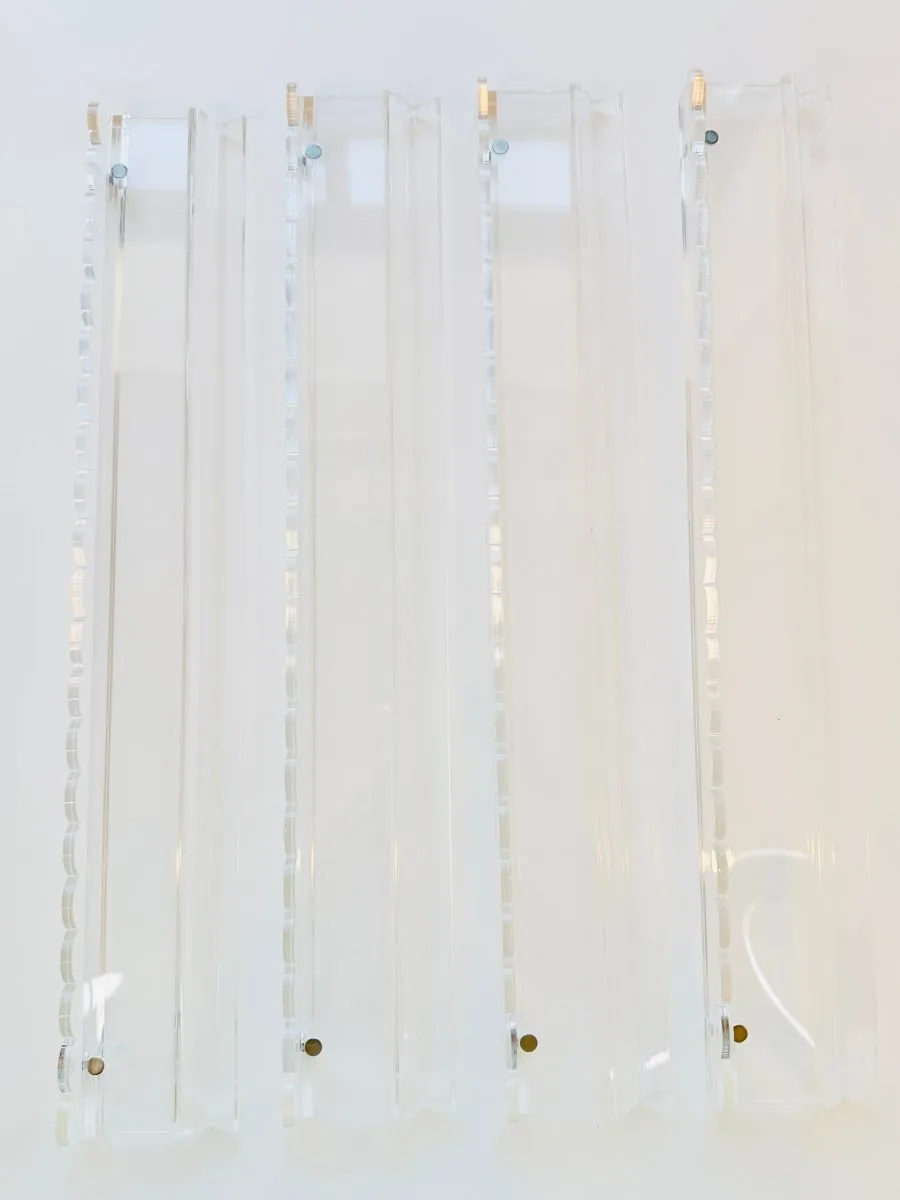 Mahjong Clear Acrylic Racks and Scallop Pusher
