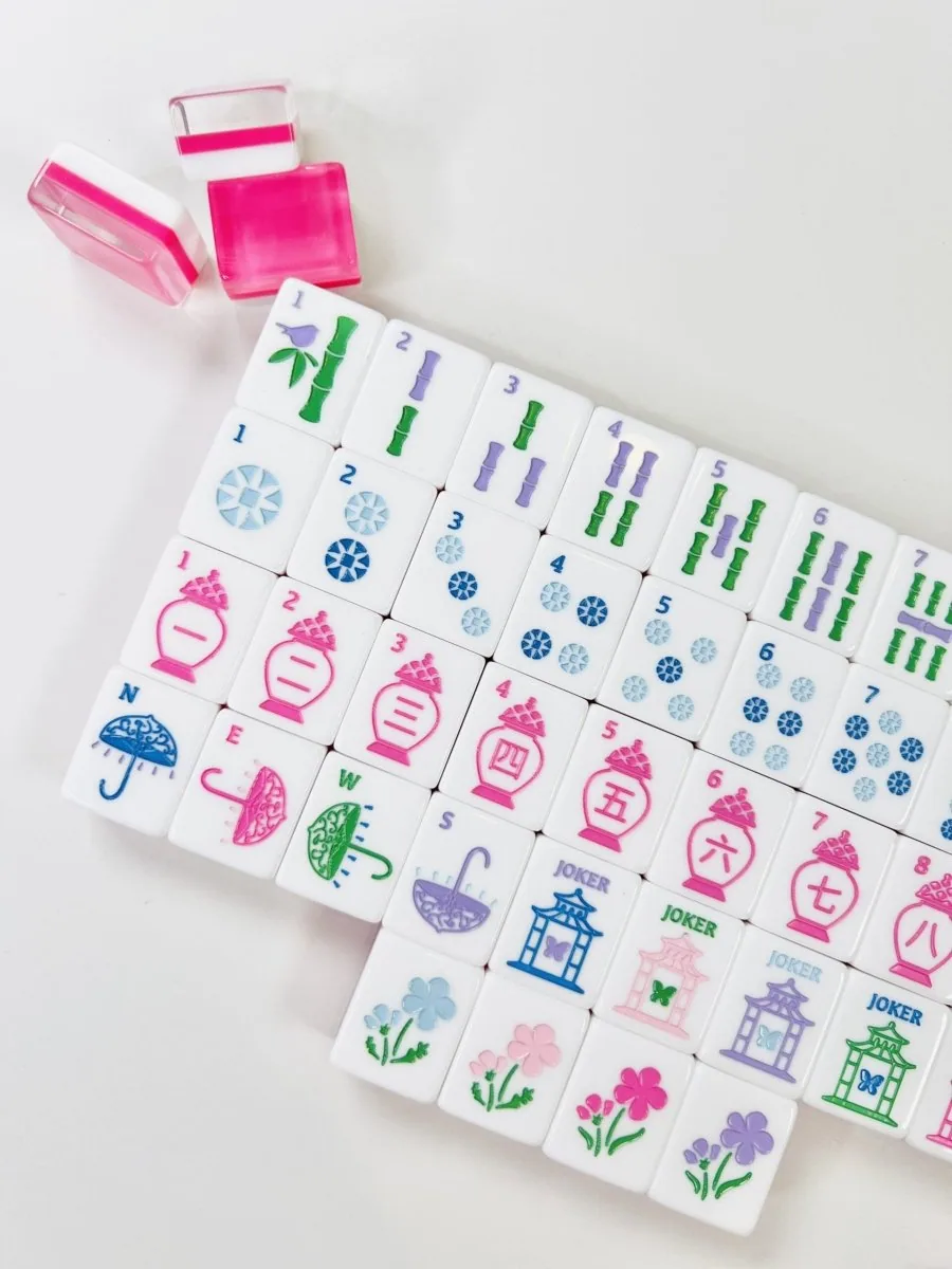 Travel Mahjong Tile Set - Garden Party Bright