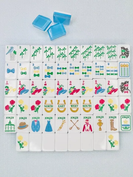 Mint & Roses Mahjong Tile Set