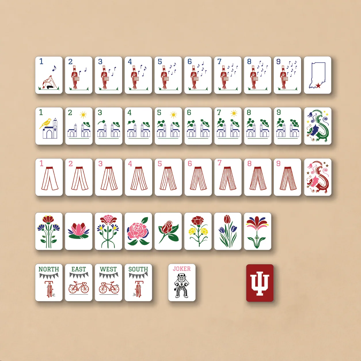 Indiana University Mahjong Bundle