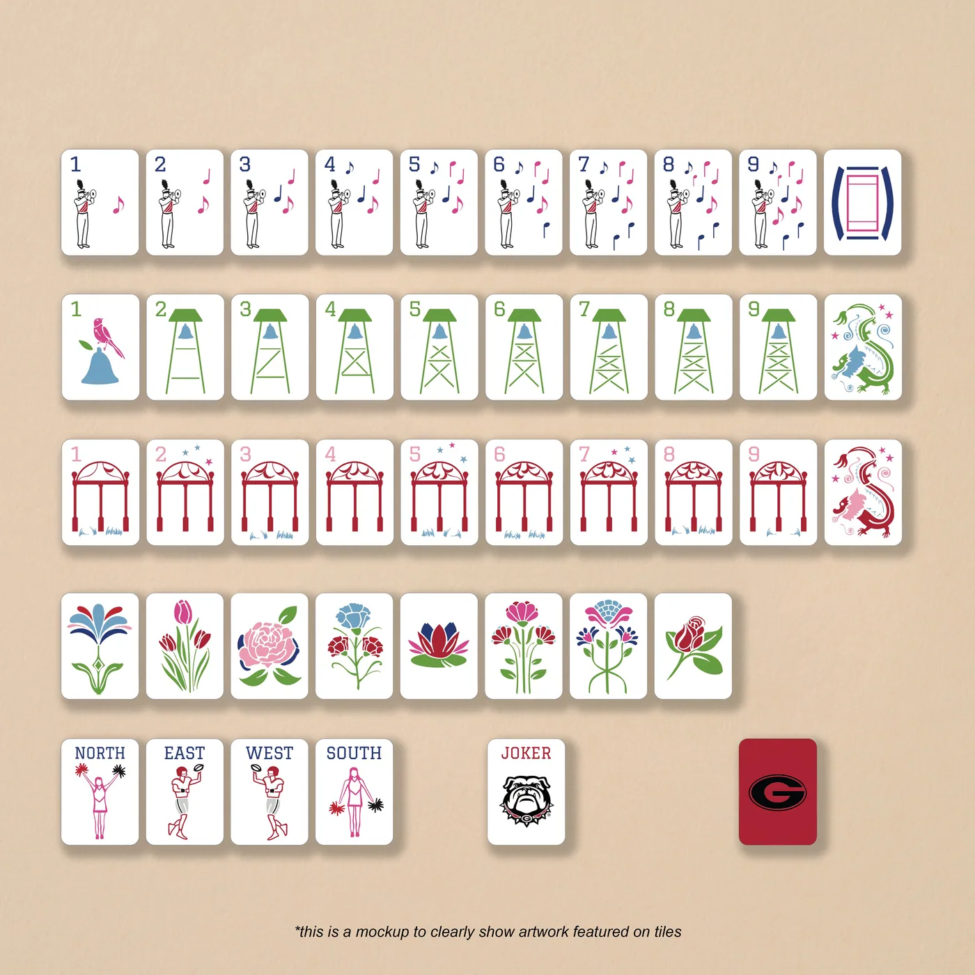 University of Georgia Mahjong Bundle