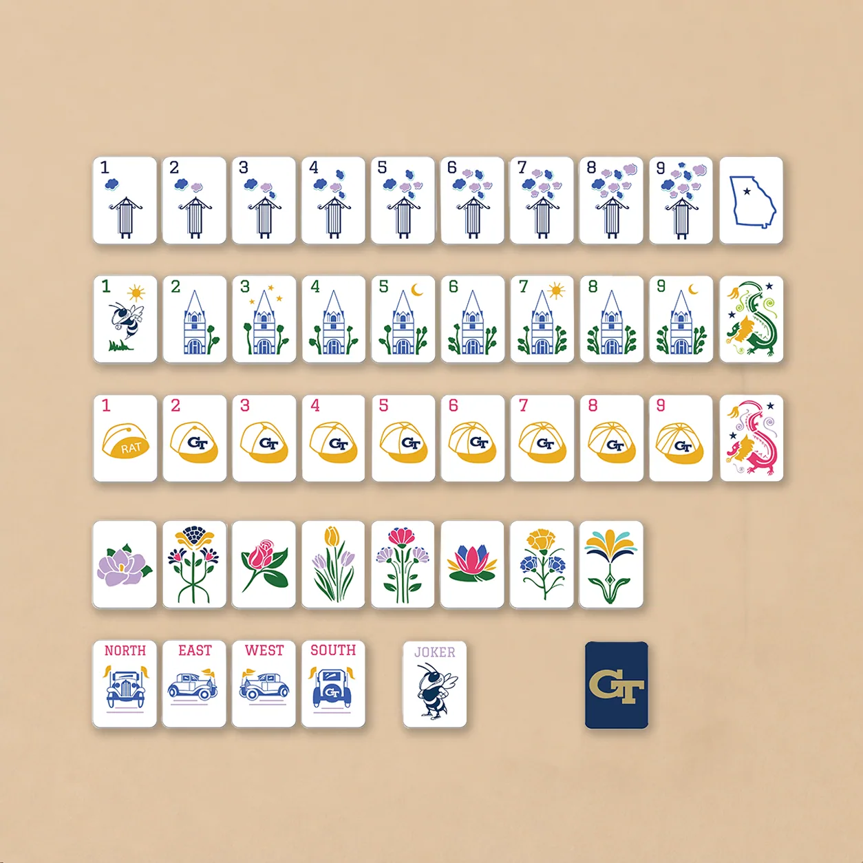 Georgia Tech Mahjong Tiles