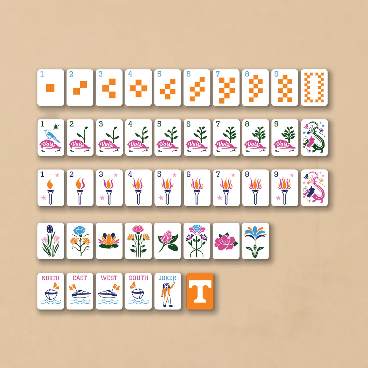 University of Tennessee Mahjong Tiles