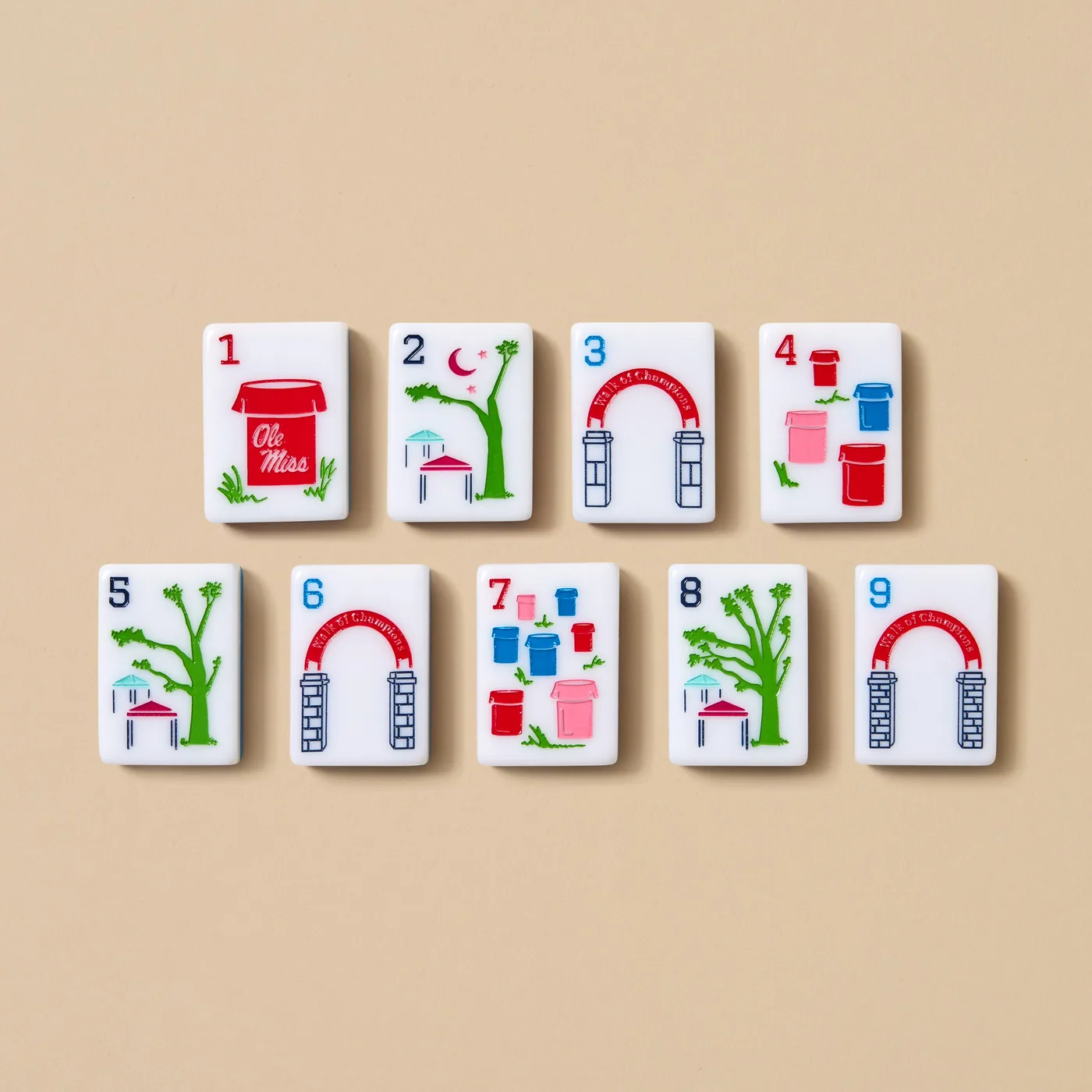 Ole Miss Mahjong Tiles