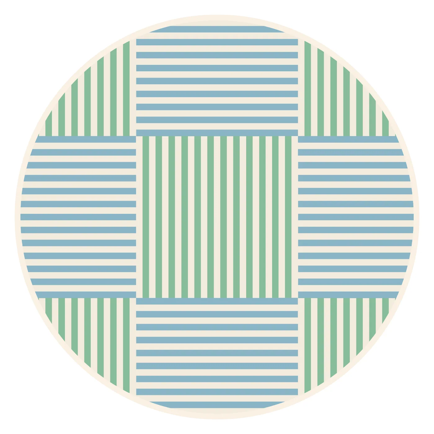 Harbour Weave Round Leatherette Mahjong Mat