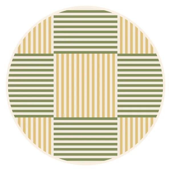 Meadow Weave Round Leatherette Mahjong Mat