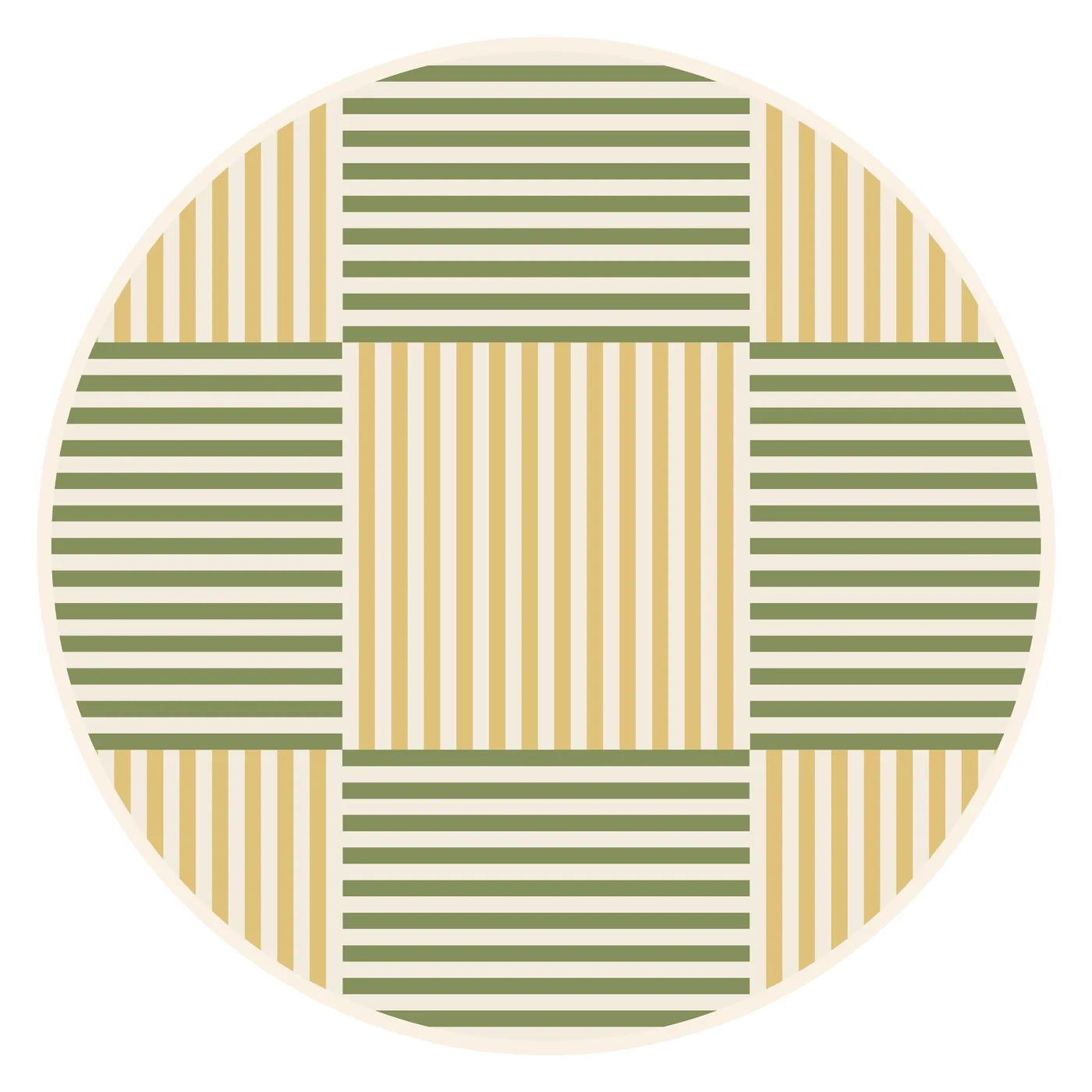 Meadow Weave Round Leatherette Mahjong Mat