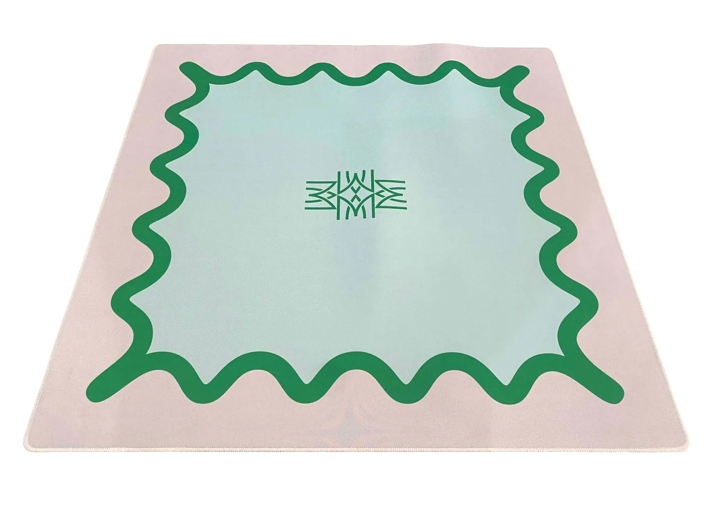 Lilac + Green Squiggle Mahjong Game Mat