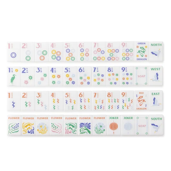Original Stamped Travel Mahjong Tile Set