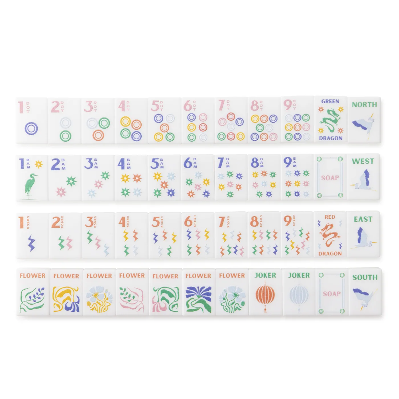 Original Stamped Travel Mahjong Tile Set