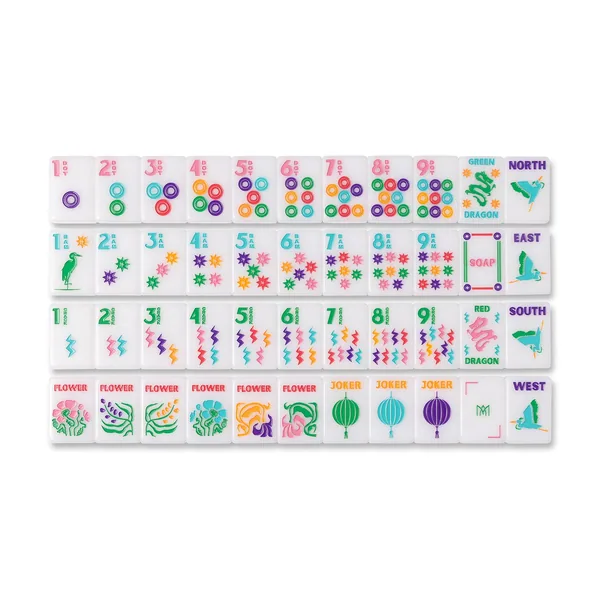 White Signature Mahjong Tile Set