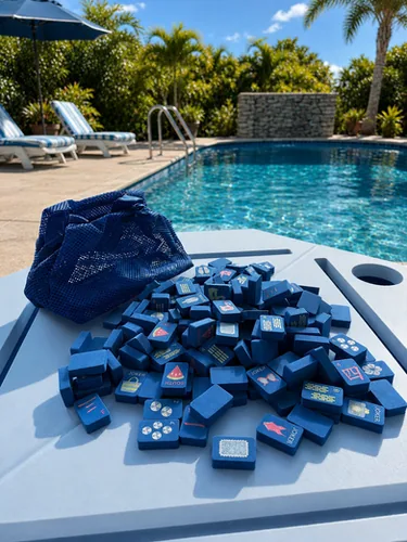 Pool Mahjong - Resort Collection - Cielo Mat