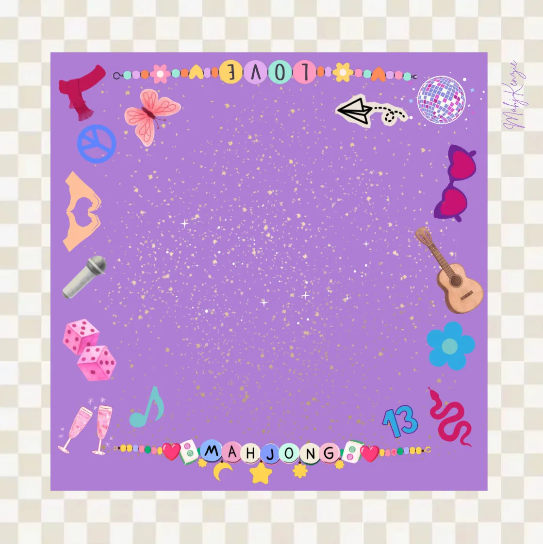 Life of a Mahj Girl Mahjong Mat