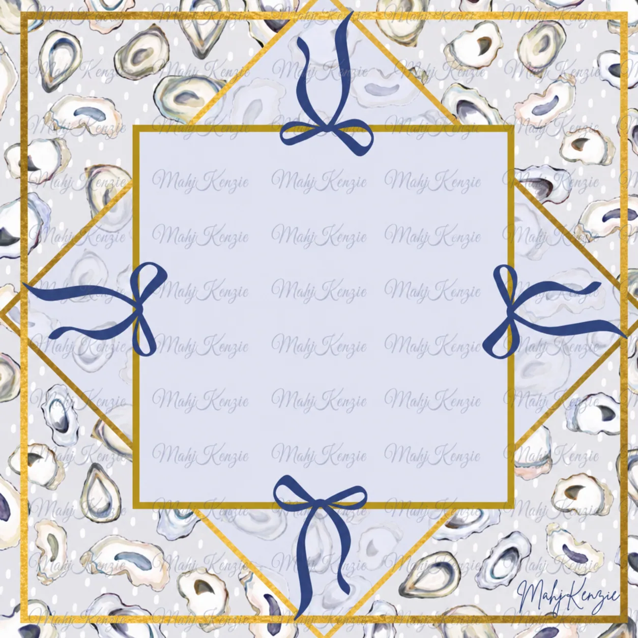 Bam Good Oysters Mahjong Mat