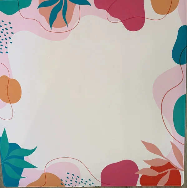 Pink, Orange & Green Fun Design Mah Jongg Mat