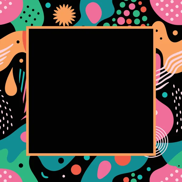 Pinks, Orange & Blue on Black Background Mah Jongg Mat