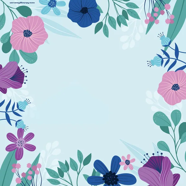 Jewel-Tone Colorful Flower Mah Jongg Mat – Light Blue Background