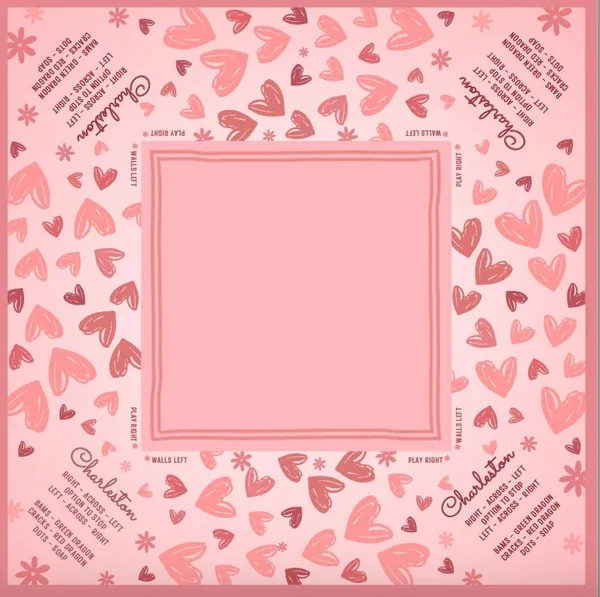 Pink Heart Mat with Directionals