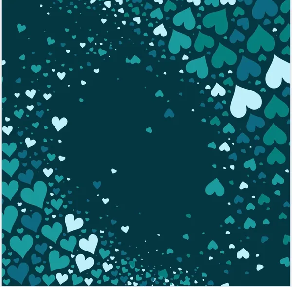 Blues, Greens & Light Blue Heart Design Mat