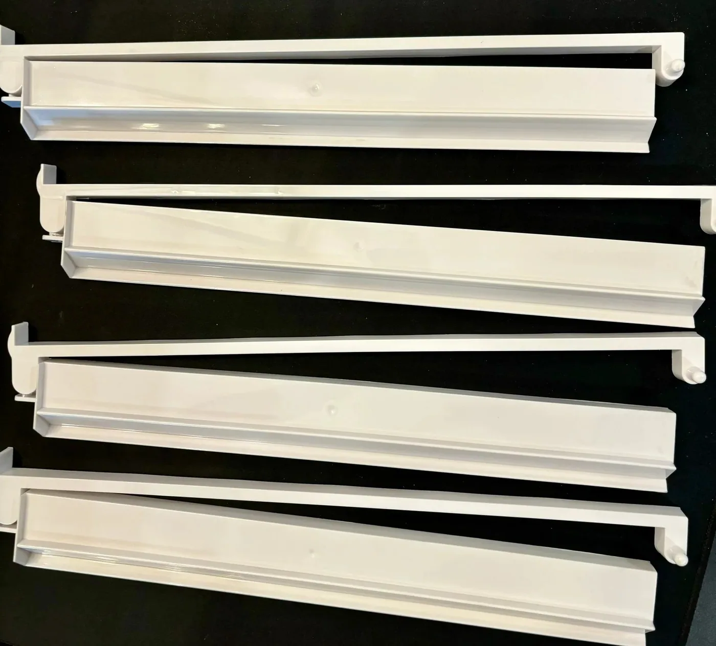 White MahJongg Racks with Pushers