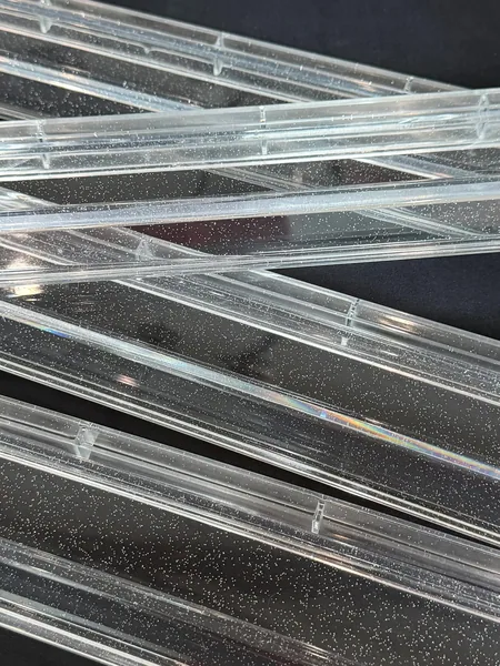 Clear Acrylic Sparkle Mahjong Racks With Attached Pushers