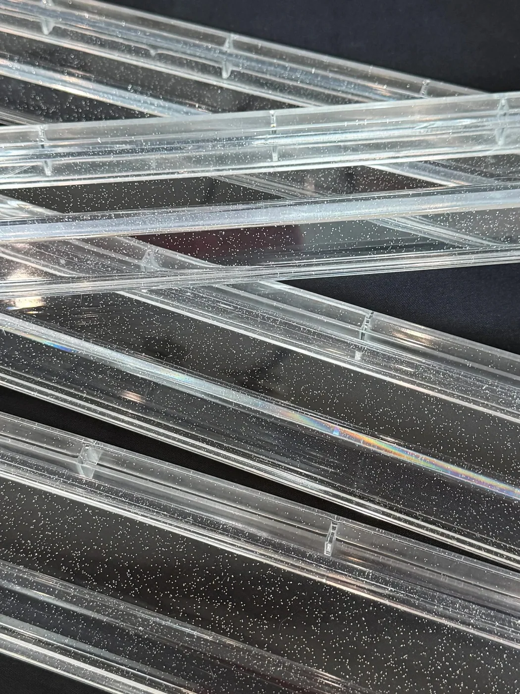 Clear Acrylic Sparkle Mahjong Racks With Attached Pushers