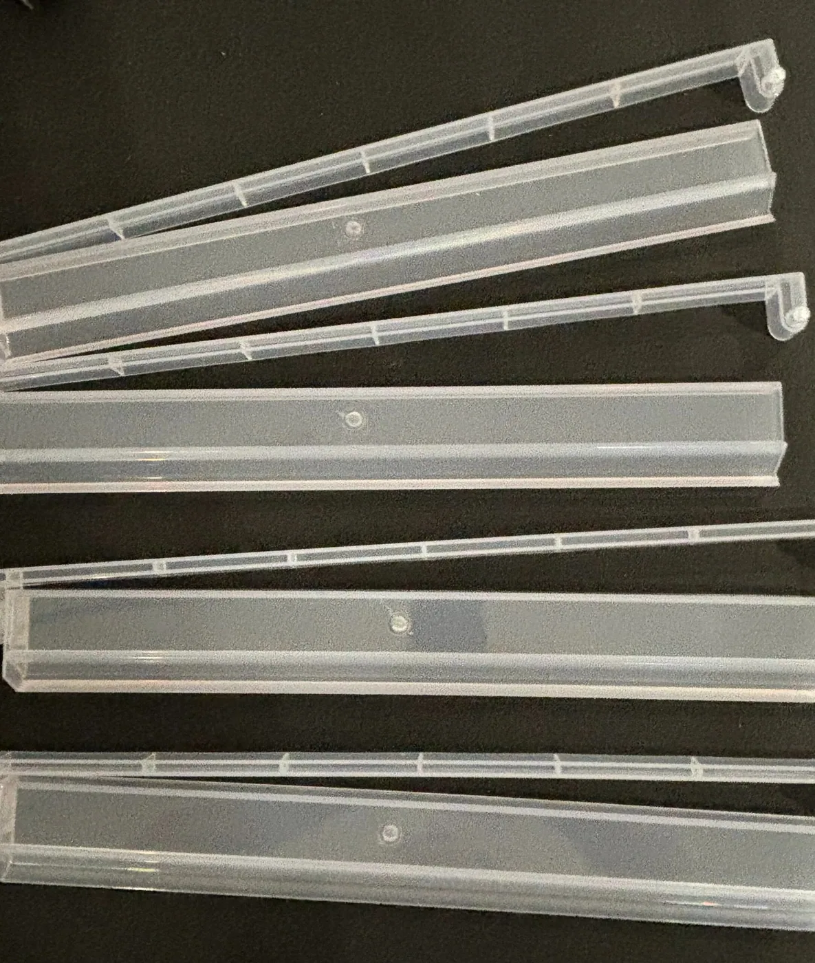 Frosted Clear Racks With Attached Pushers