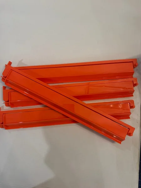 Orange Citrus Red Mahjong Racks with attached Pushers (set of 4)