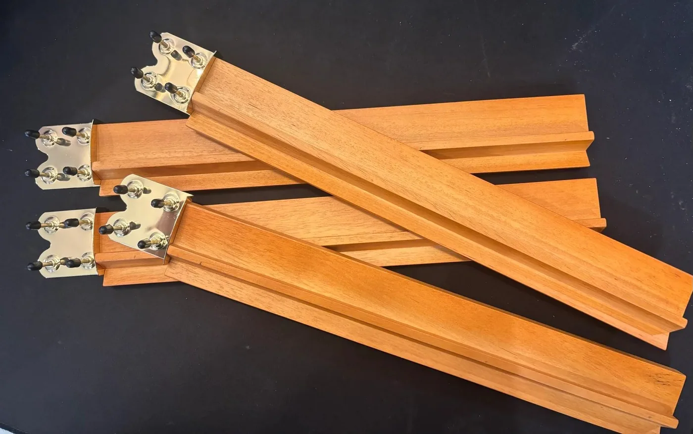 Light brown (wood) MahJongg Racks (Set of 4)