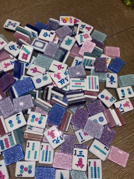 3 Layer Sparkle Chicklet set with Jewel tone ink- American Mah Jongg set
