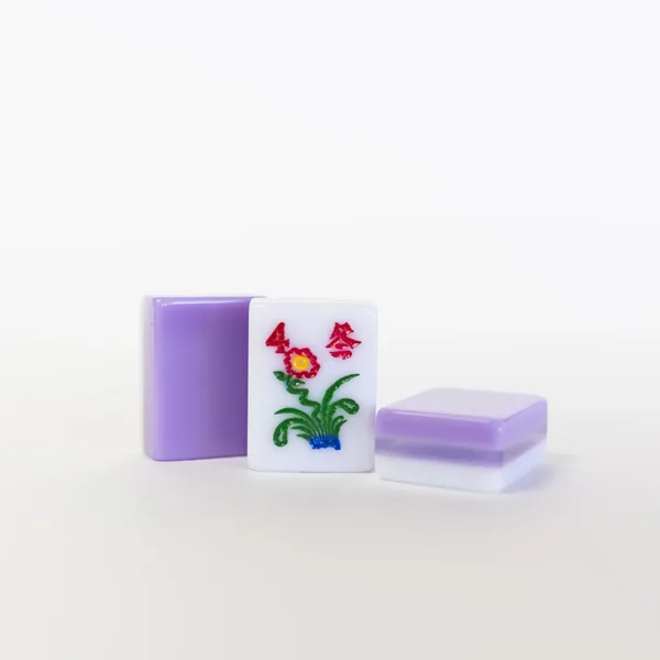 3 Layer Lavender Engraved & Hand Painted American Mah Jongg tile set